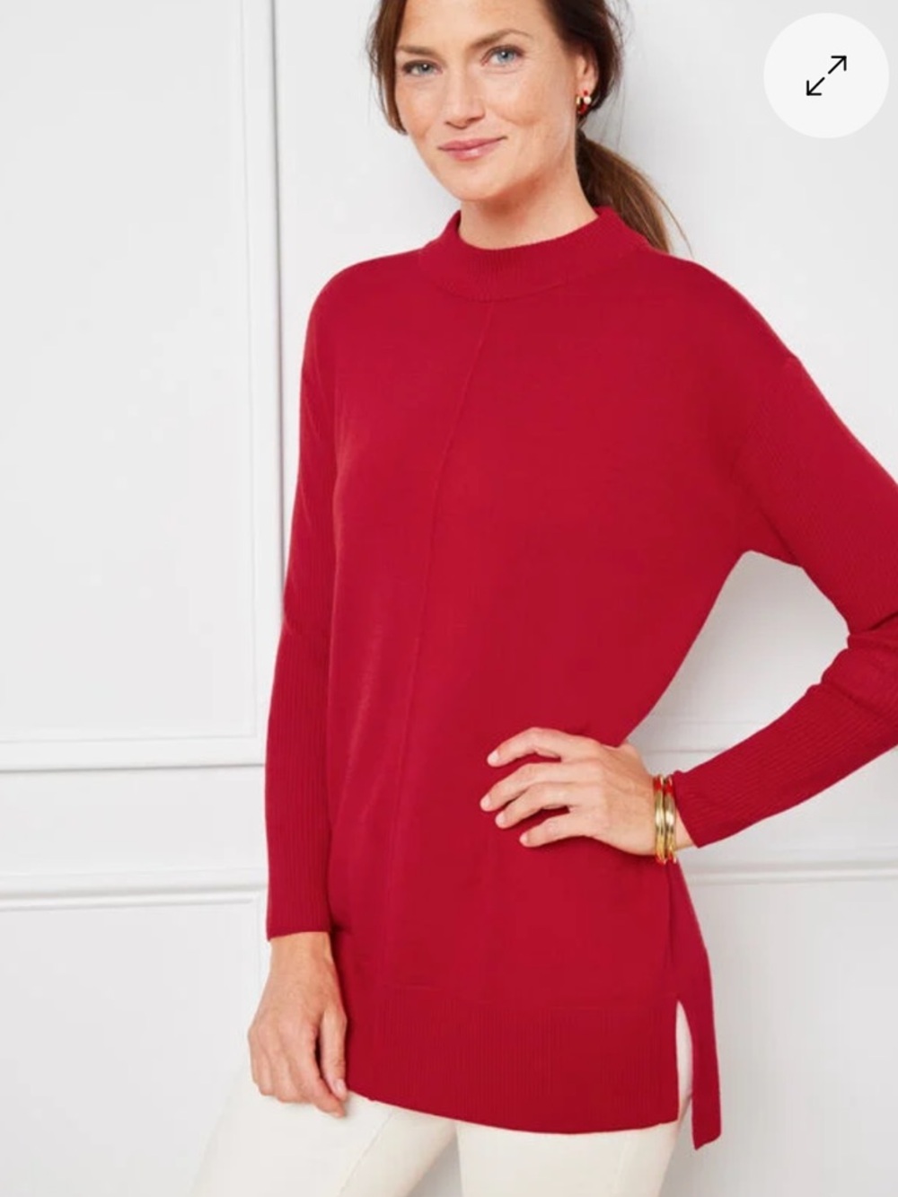 J. Jill Rose Cowl-Neck Tunic Sweater